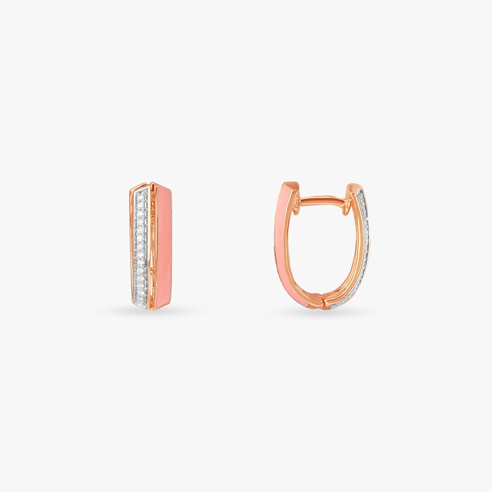 Double Take Diamond Hoop Earrings,,hi-res image number null