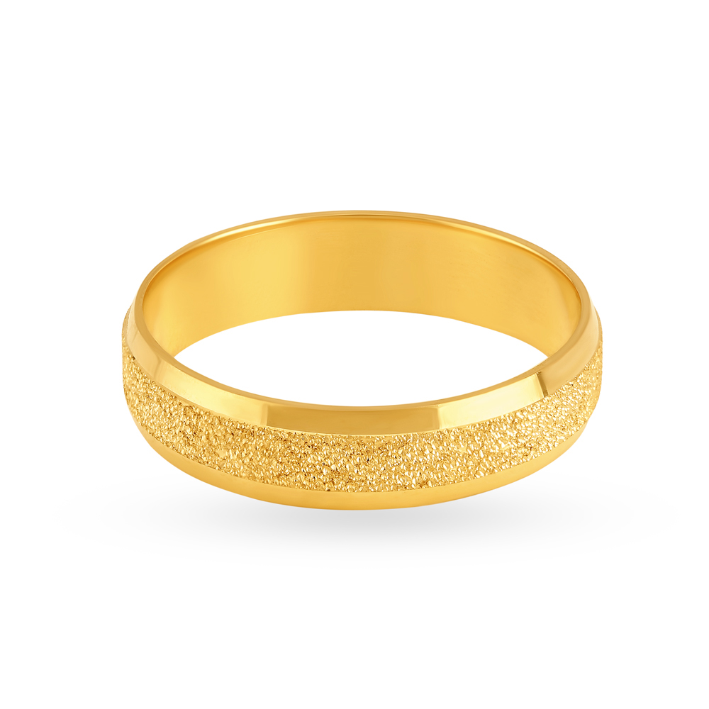Shimmering Yellow Gold Ribbon Finger Ring,,hi-res image number null