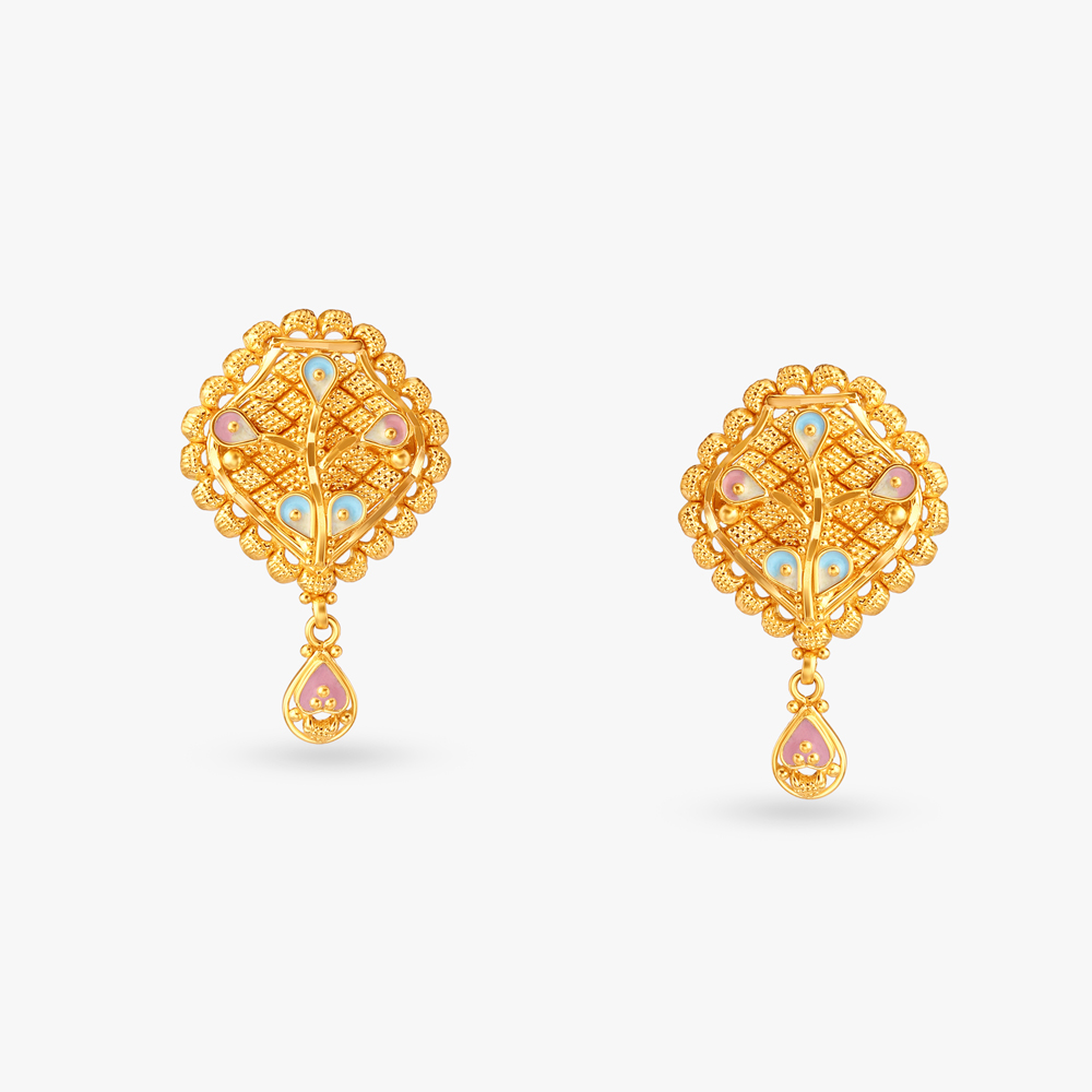 Cascade Gold Pendant and Earrings Set,,hi-res image number null