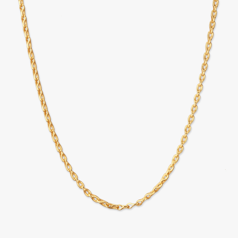 Mens 22 Karat Yellow Gold Interlocked Link Chain,,hi-res image number null