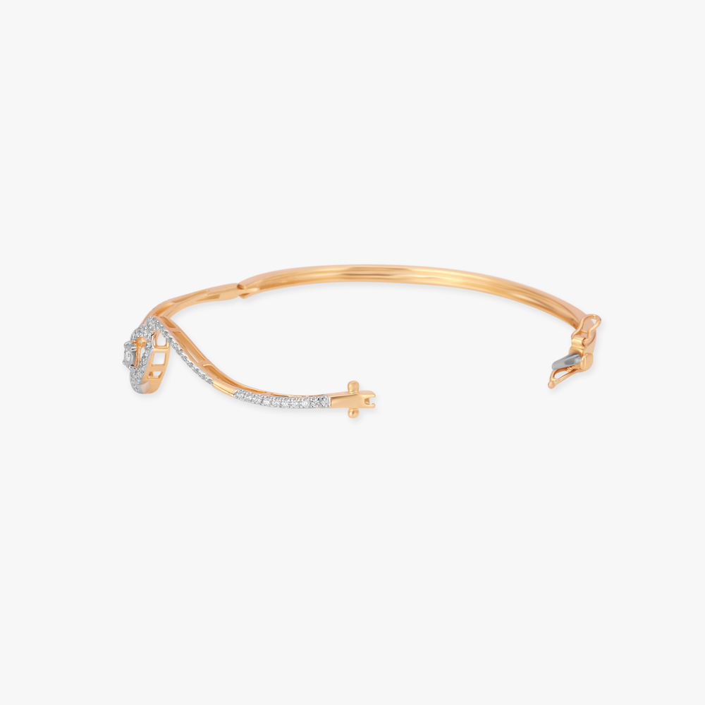 Wavy Diamond Bangle,,hi-res image number null