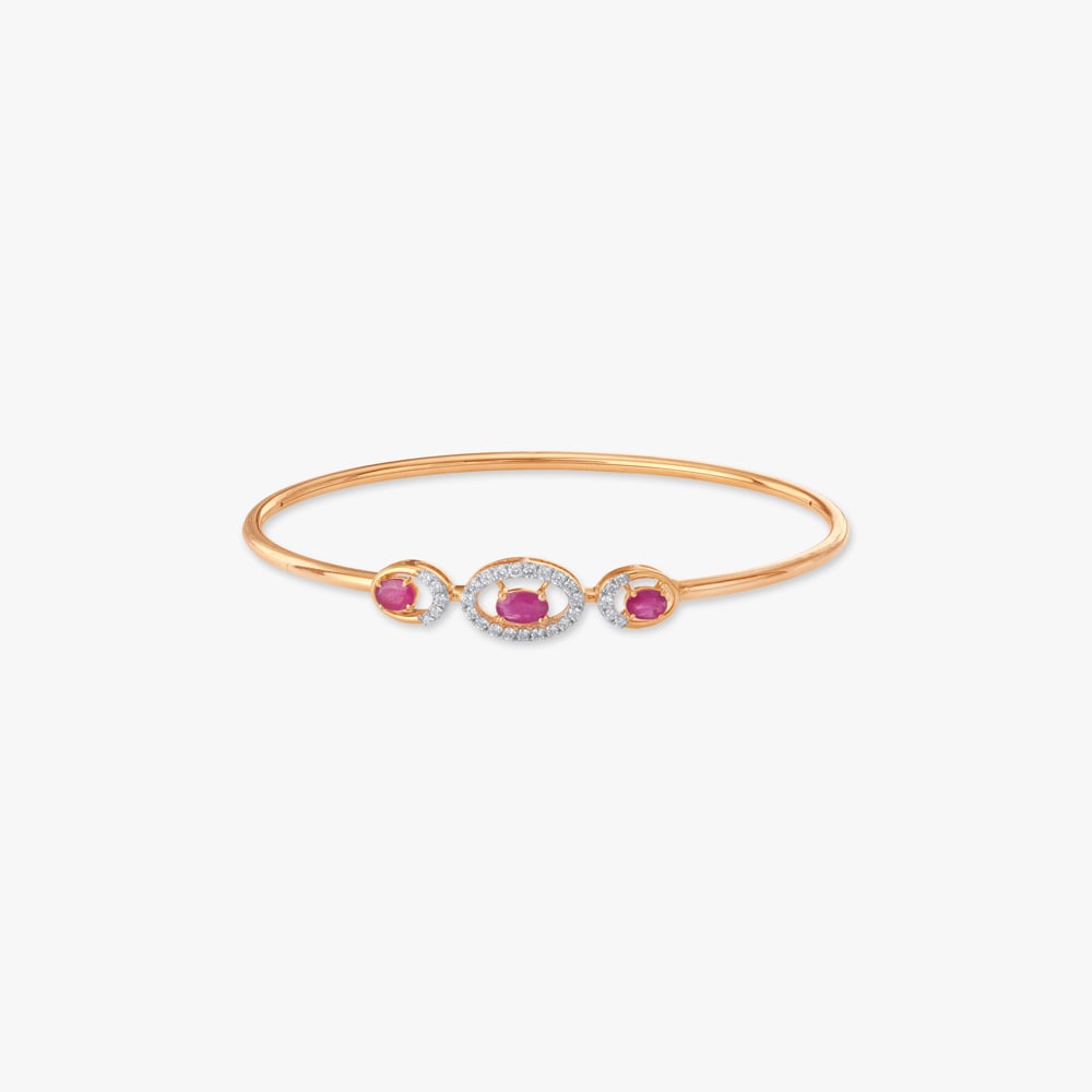 Rosy Gleam Diamond Bangle,,hi-res image number null