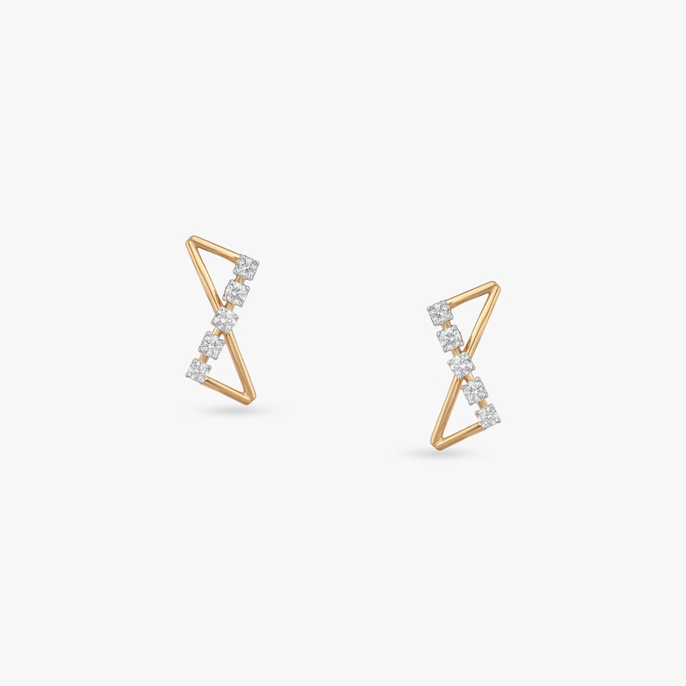 

Angular Spark Diamond Stud Earrings
