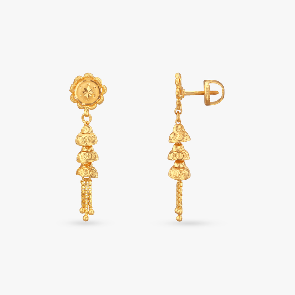 

Bell Tassels Gold Drop Earrings