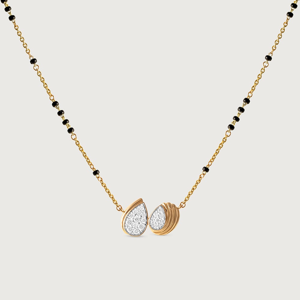 Contrasting Harmony Gold & Diamond Mangalsutra,,hi-res image number null