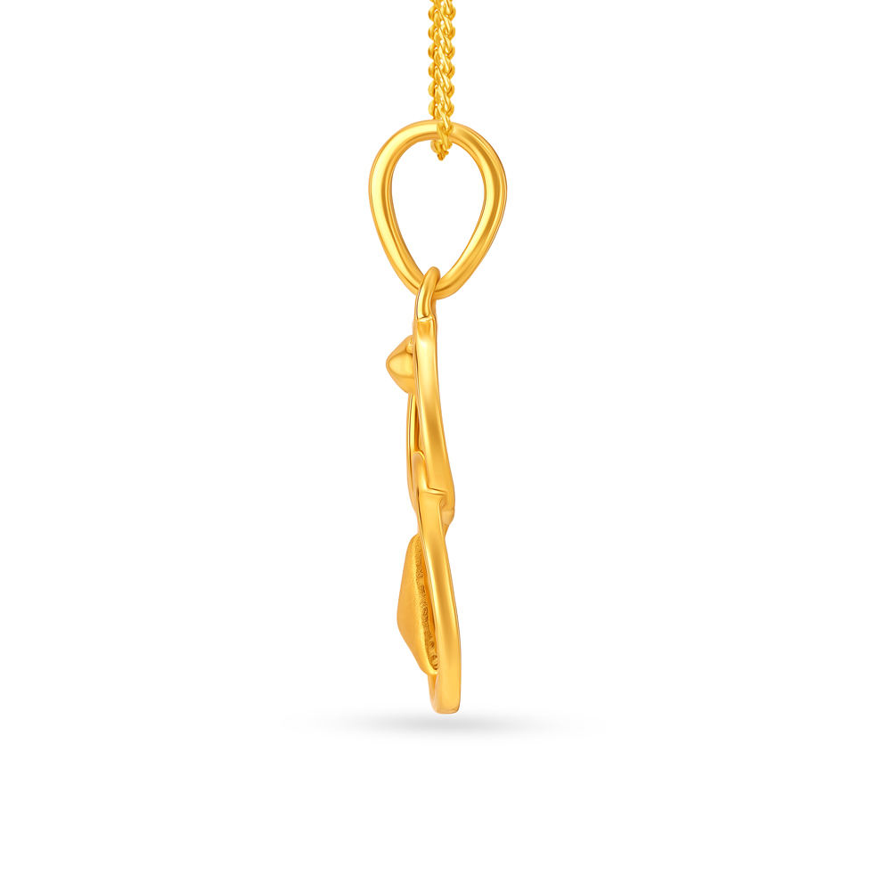 Elegant Triangle Gold Pendant For Kids,,hi-res image number null