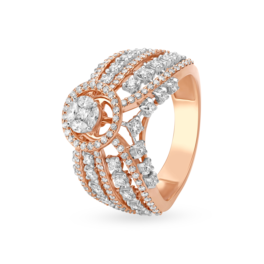Bewitching Diamond Cocktail Large Finger Ring,,hi-res image number null