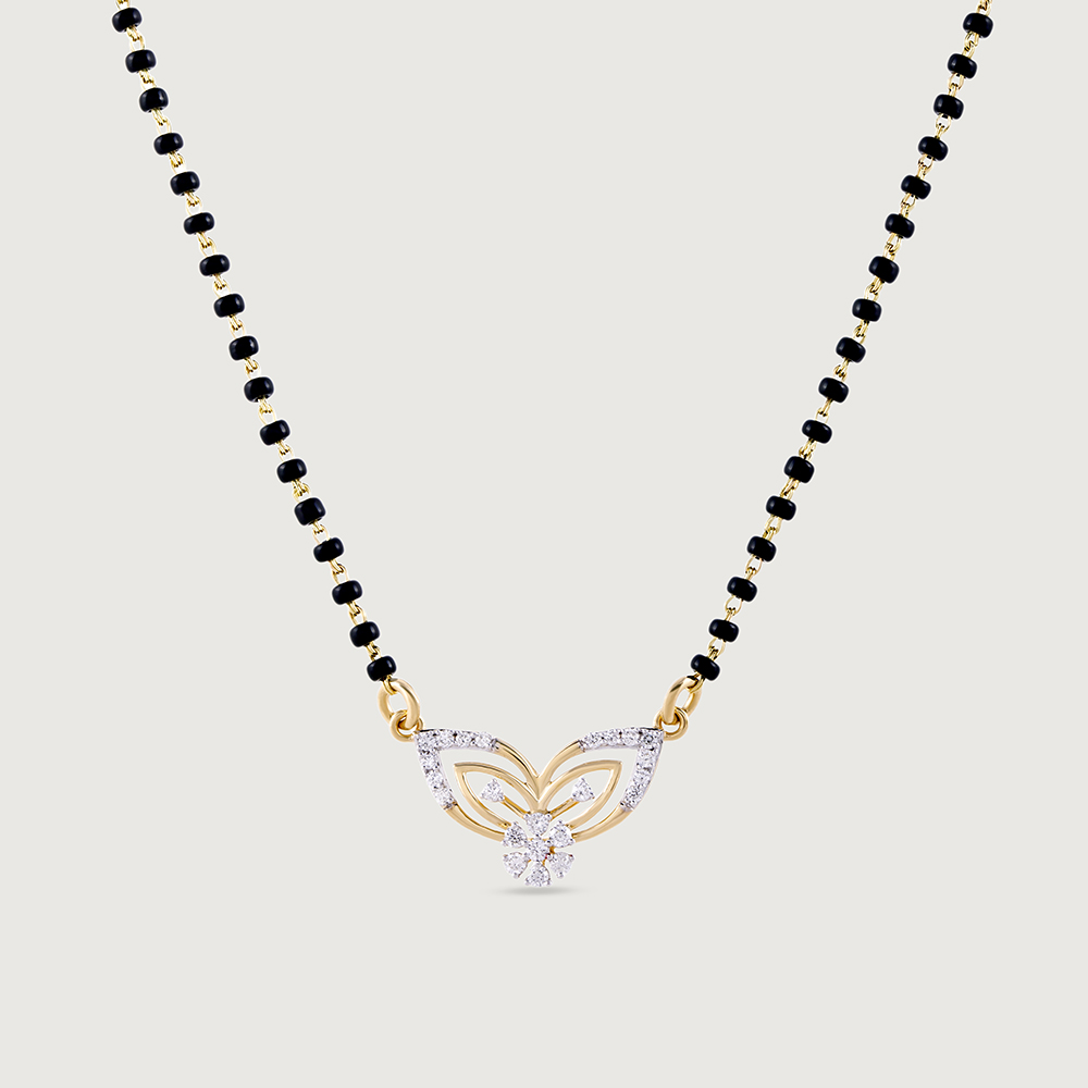 Whispering Wings Gold and Diamond Mangalsutra,,hi-res image number null