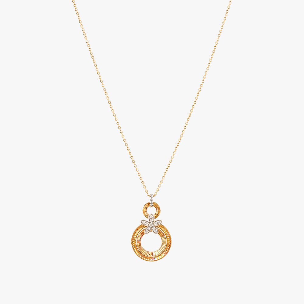Spectrum Blossom Diamond Pendant with Chain,,hi-res image number null