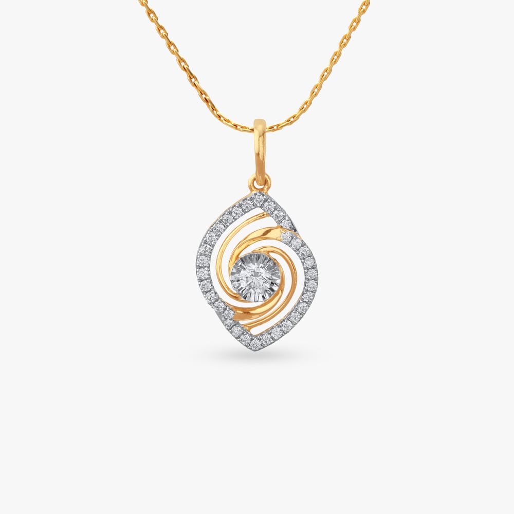 Radiant Spiral Diamond Pendant,,hi-res image number null