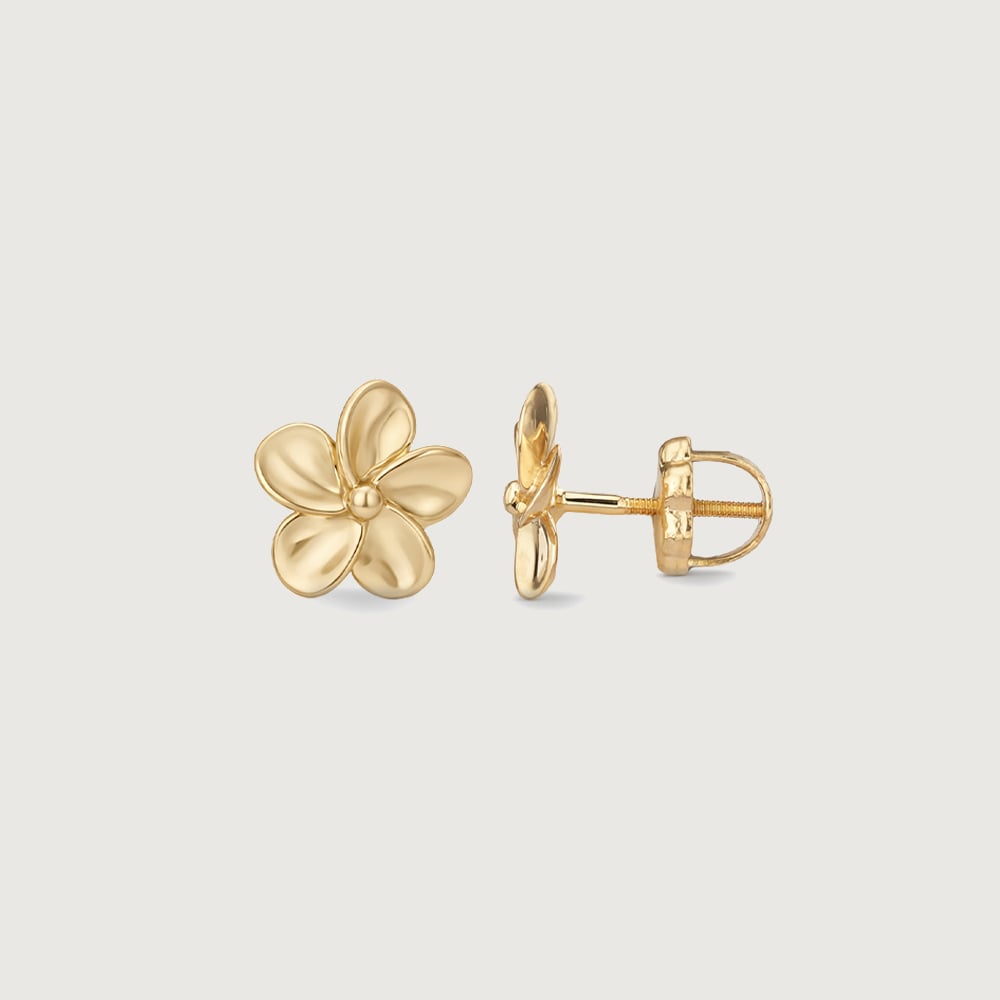 Bloom Petal Gold Stud Earrings,,hi-res image number null