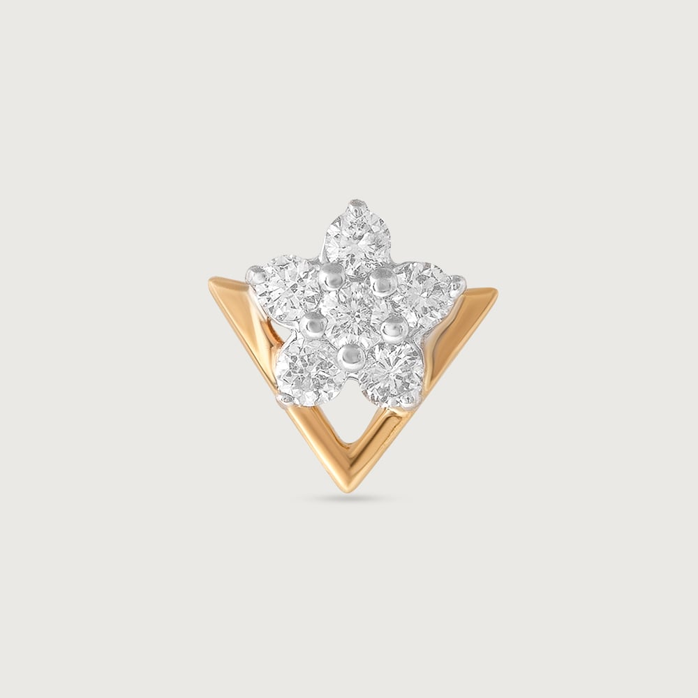Blossom Prism Gold and Diamond Nose Pin,,hi-res image number null