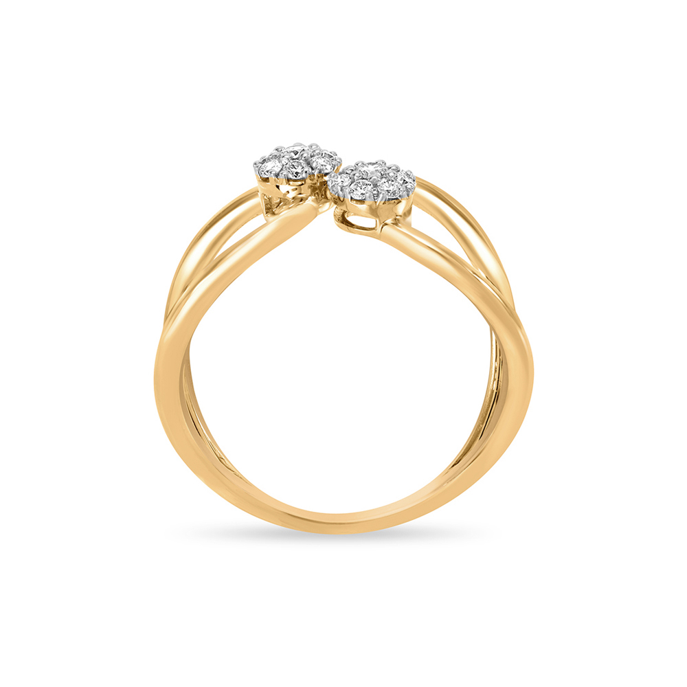 0.04 CTW Diamond 18K Yellow Gold Butterfly Ring