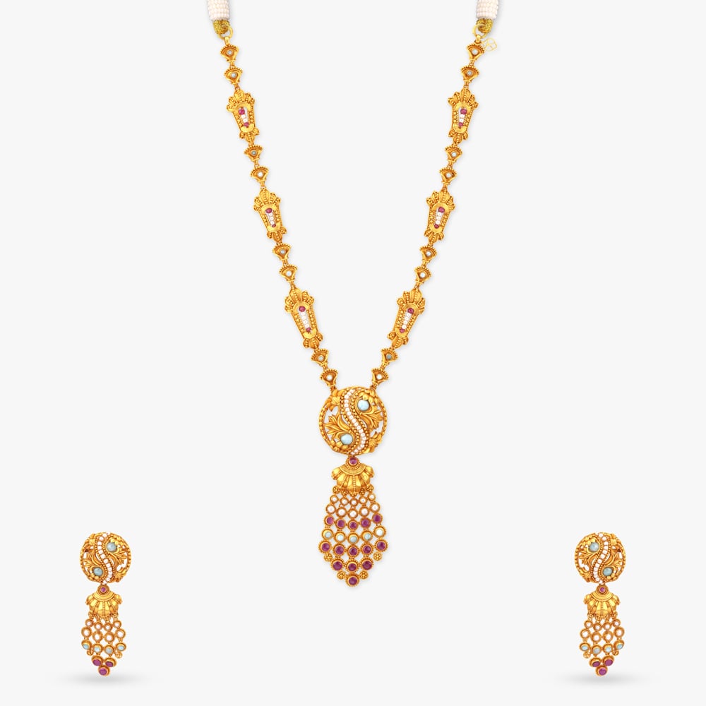 Moon Embrace Gold Necklace Set,,hi-res image number null