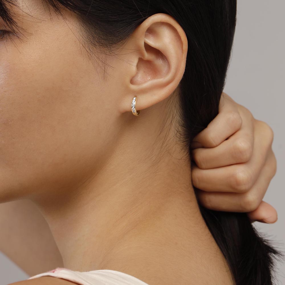 Refined Glow Diamond Hoop Earrings,,hi-res image number null