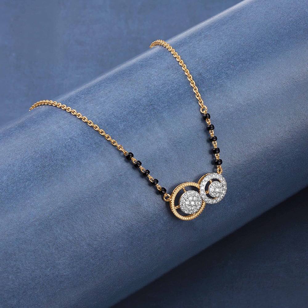 Timeless Interlinked Diamond Mangalsutra,,hi-res image number null