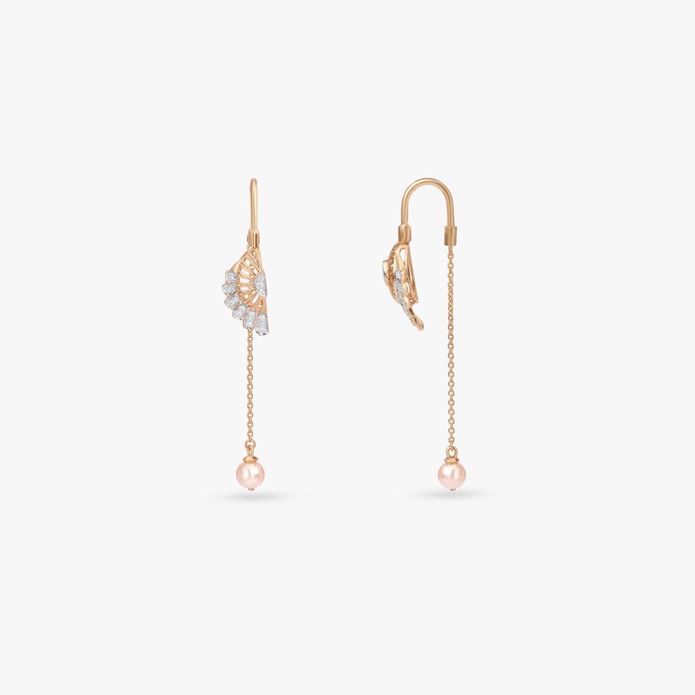 Drift Wing Diamond Drop Earrings,,hi-res image number null