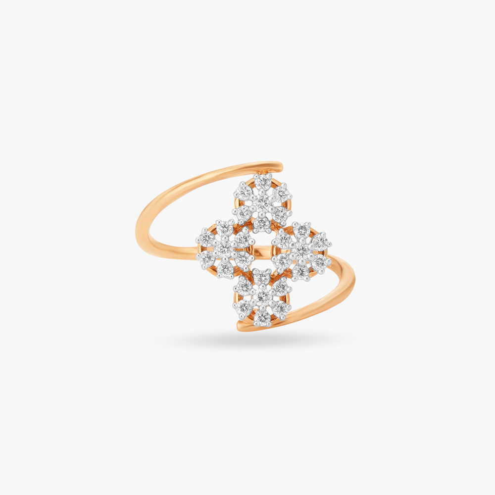 Floral Radiance Diamond Finger Ring,,hi-res image number null
