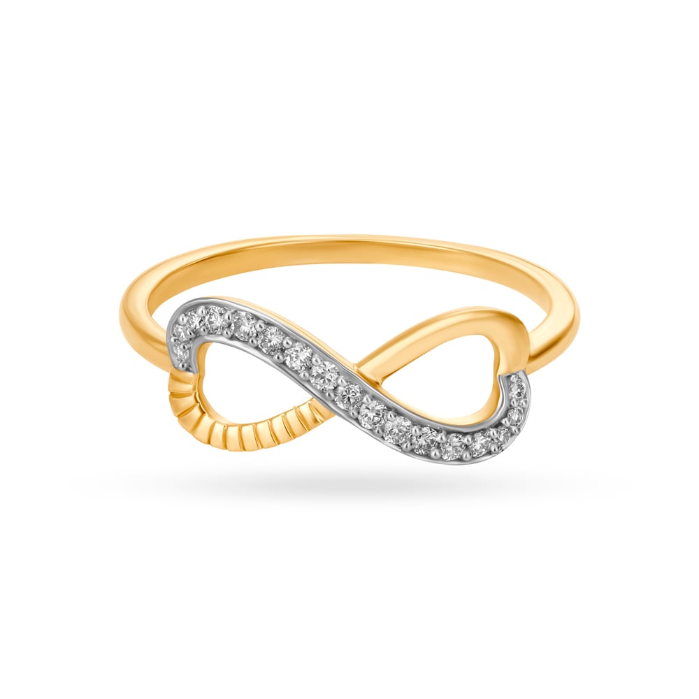 14KT Yellow Gold Forever And Ever Diamond Finger Ring,,hi-res image number null
