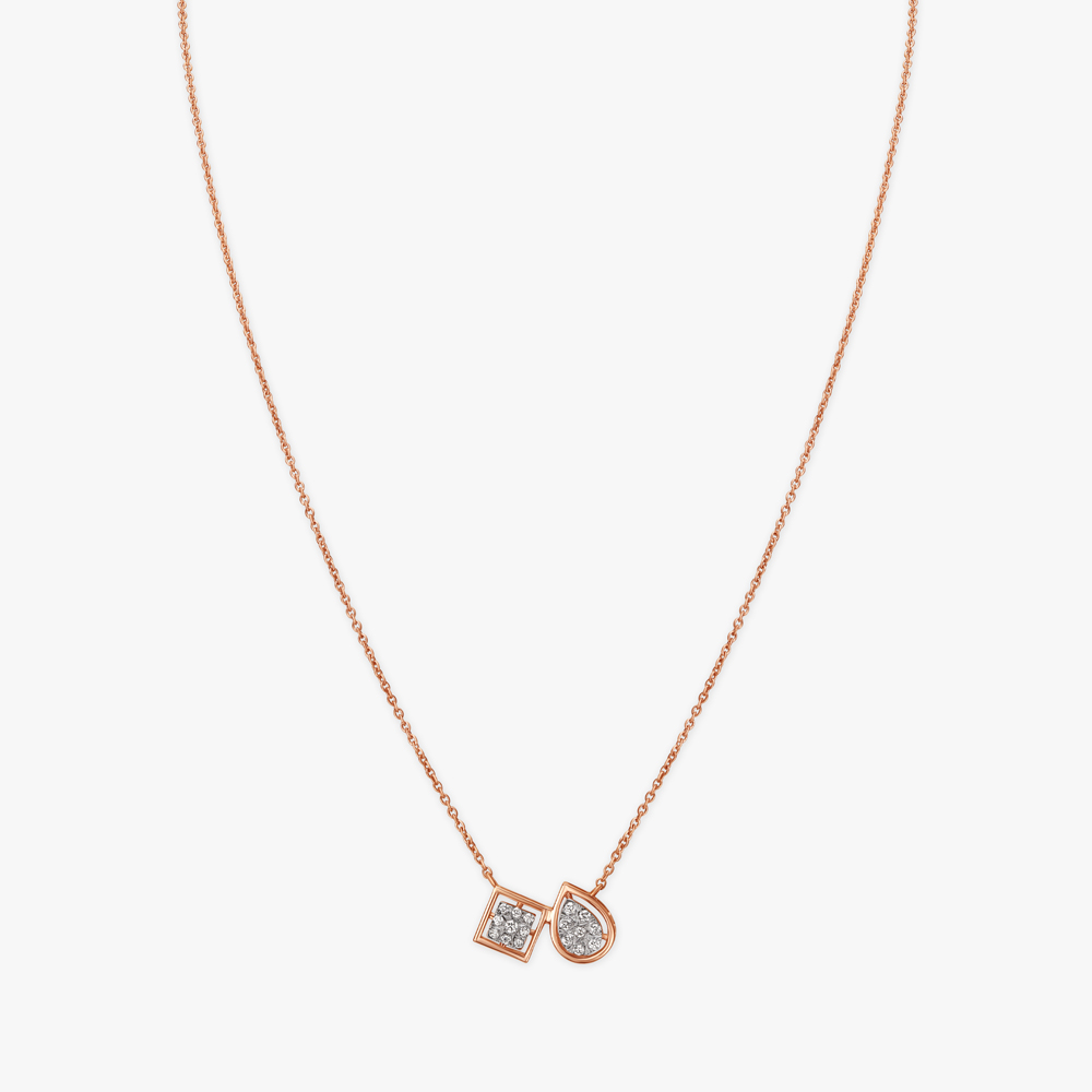 Dainty Toi et Moi Diamond Necklace,,hi-res image number null