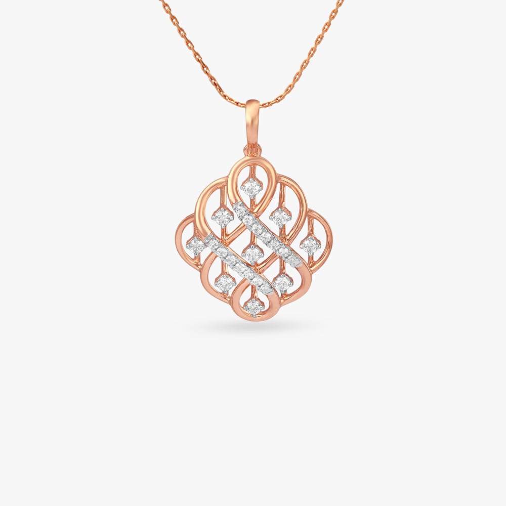 Regal Lattice Diamond Pendant,,hi-res image number null
