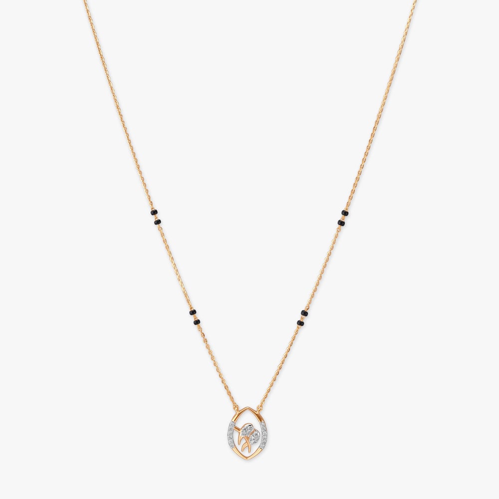 Leaf Delight Diamond Mangalsutra,,hi-res image number null