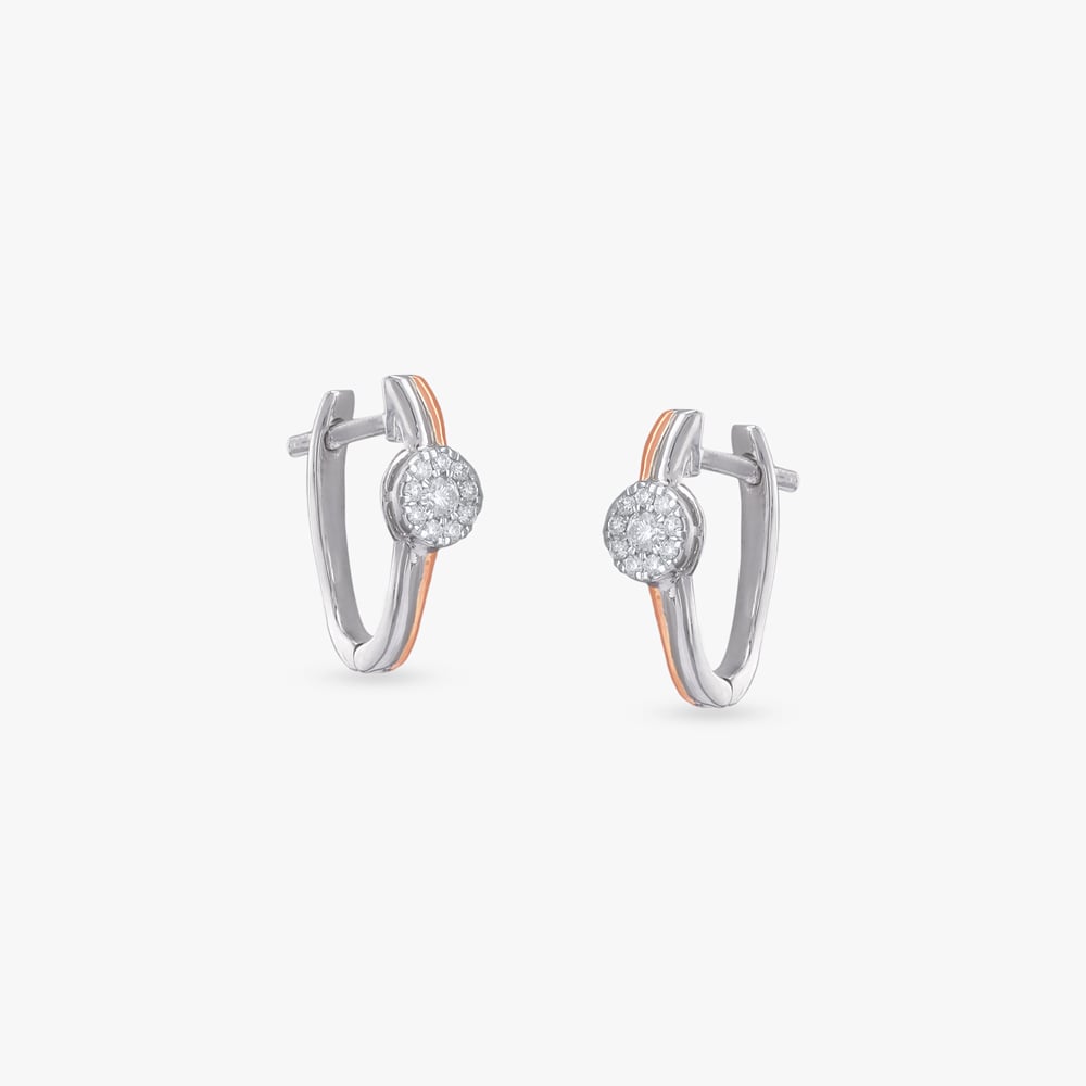 Circle Luxe Diamond Hoop Earrings,,hi-res image number null