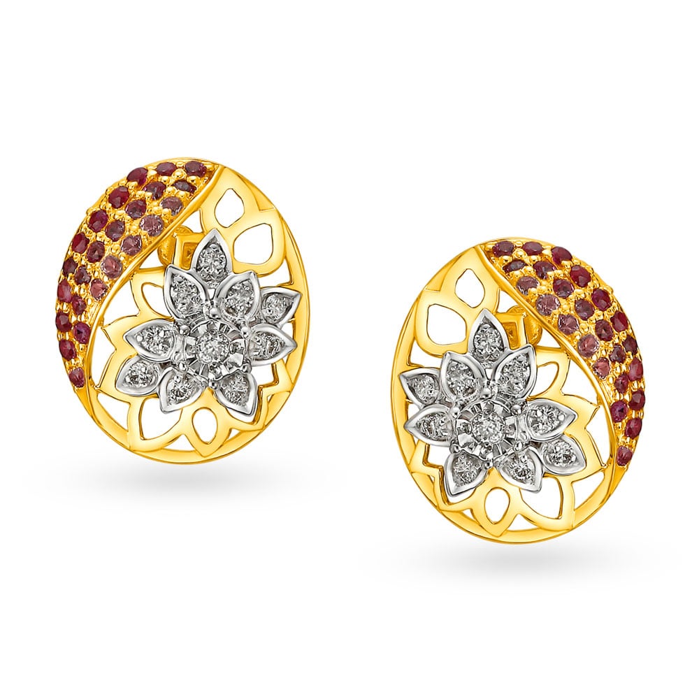 Valeria Floral Pendant Earrings Set,,hi-res image number null