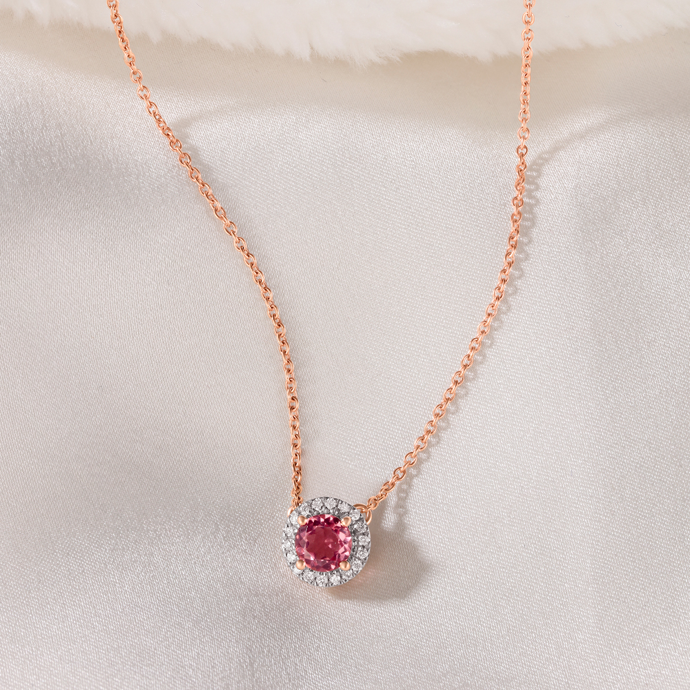 A Pink Drop Diamond Necklace,,hi-res image number null