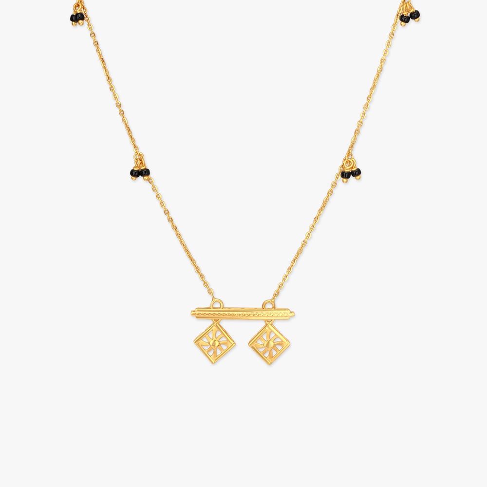 Swinging Grid Gold Mangalsutra,,hi-res image number null