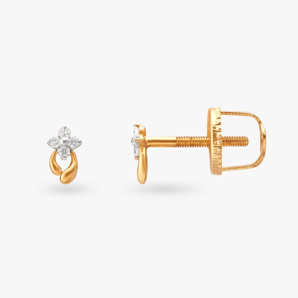 Teardrop Diamond Stud Earrings,,hi-res image number null