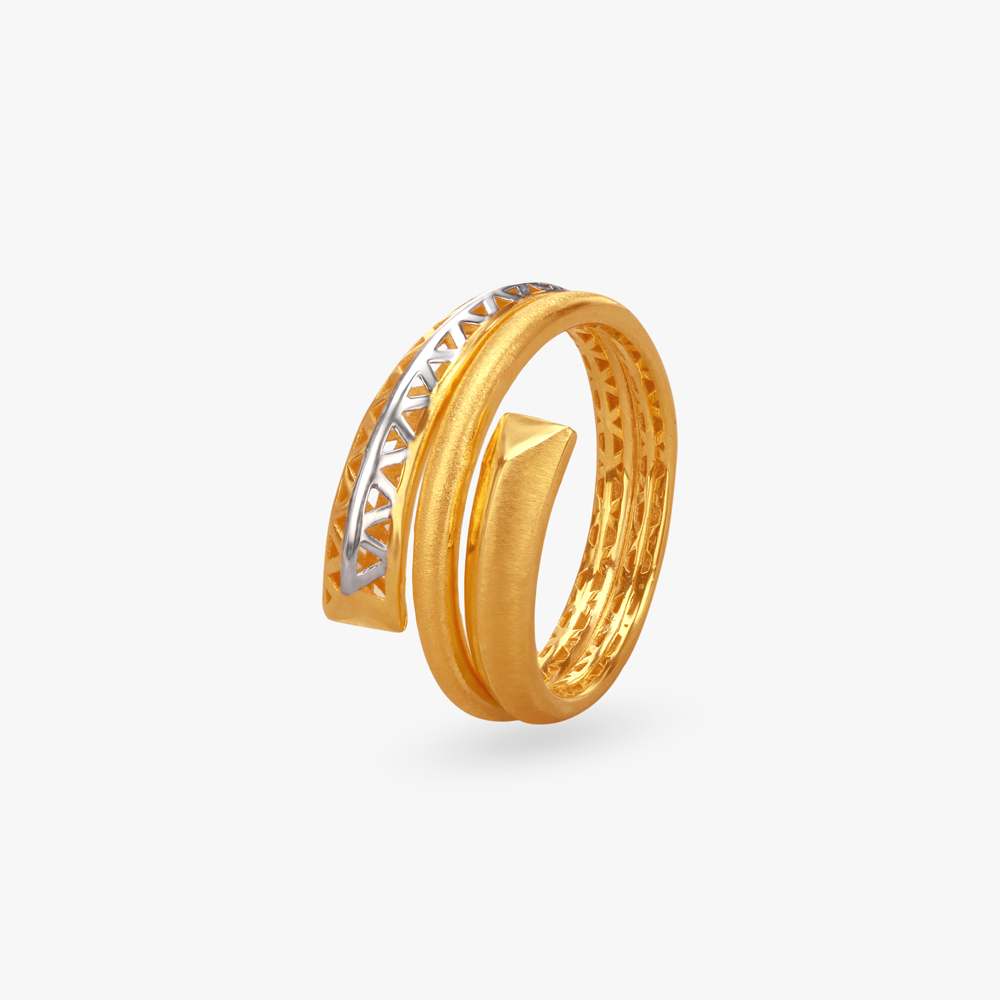 Spiral Edge Gold Ring,,hi-res image number null