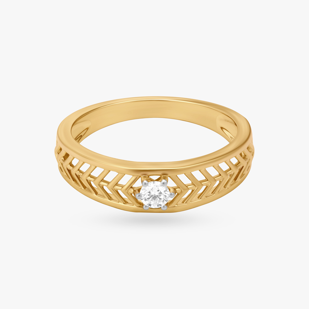 Charismatic Carved Diamond Finger Ring For Men,,hi-res image number null