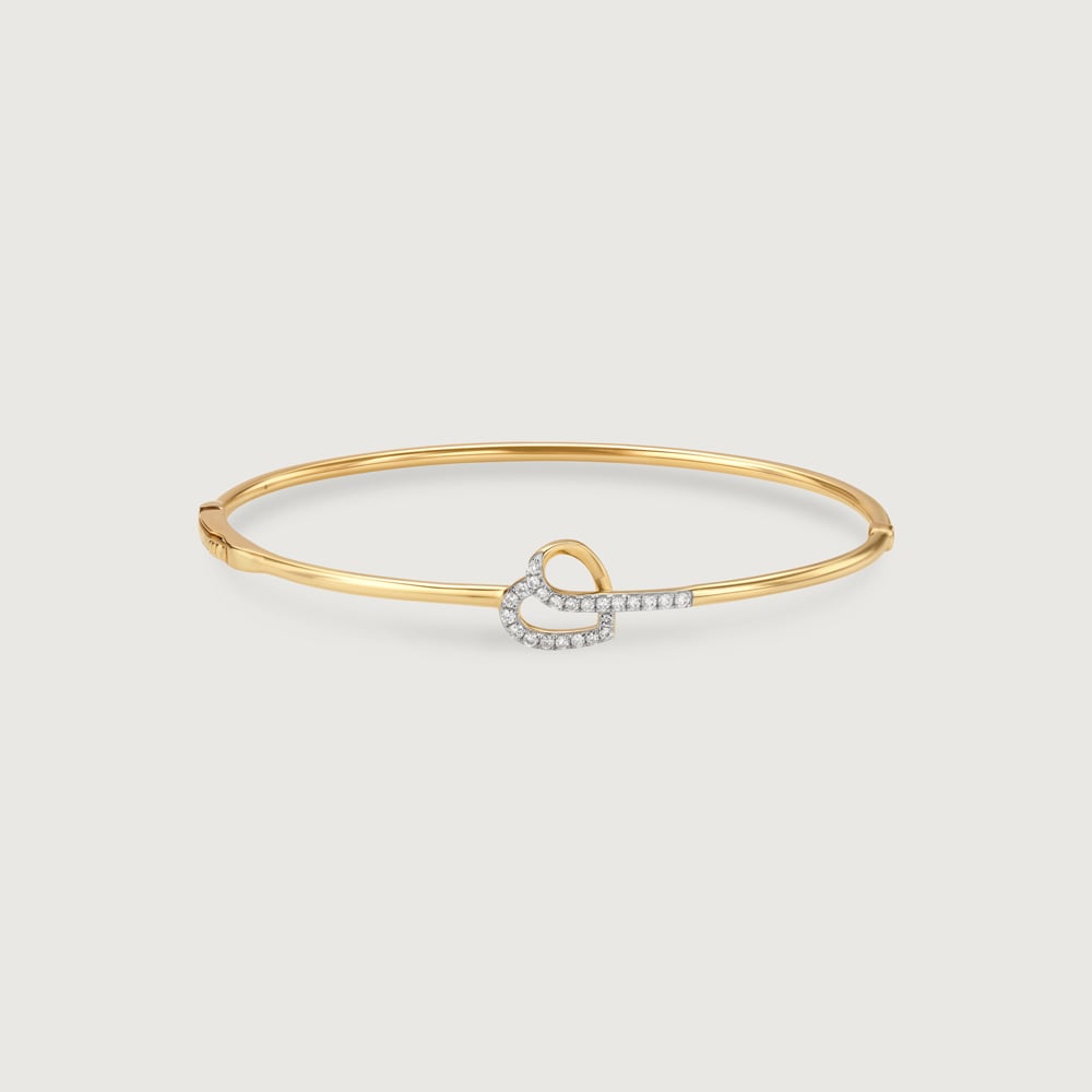 Love Story Diamond & Gold Bangle,,hi-res image number null