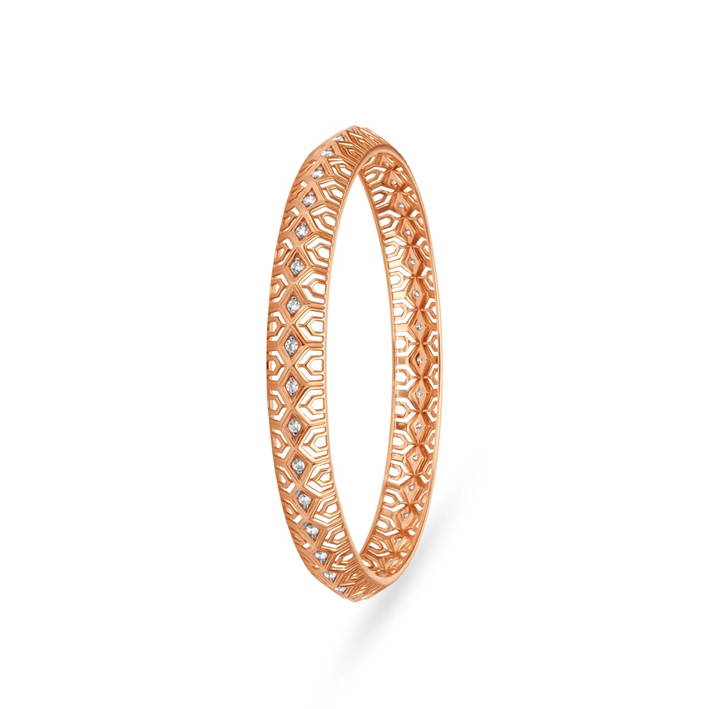Contemporary Casting Bangle with Cubic zirconia,,hi-res image number null