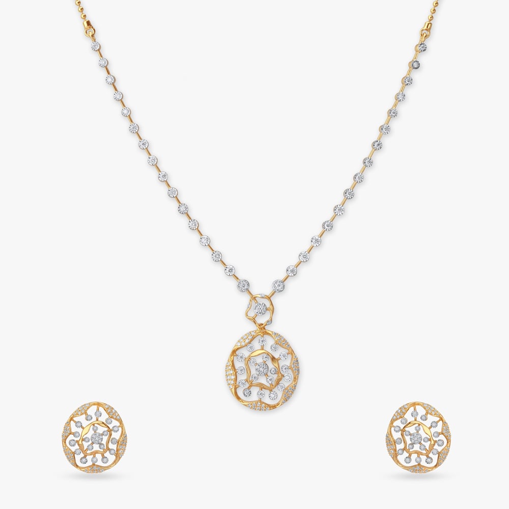 Opal Glow Diamond Necklace Set,,hi-res image number null