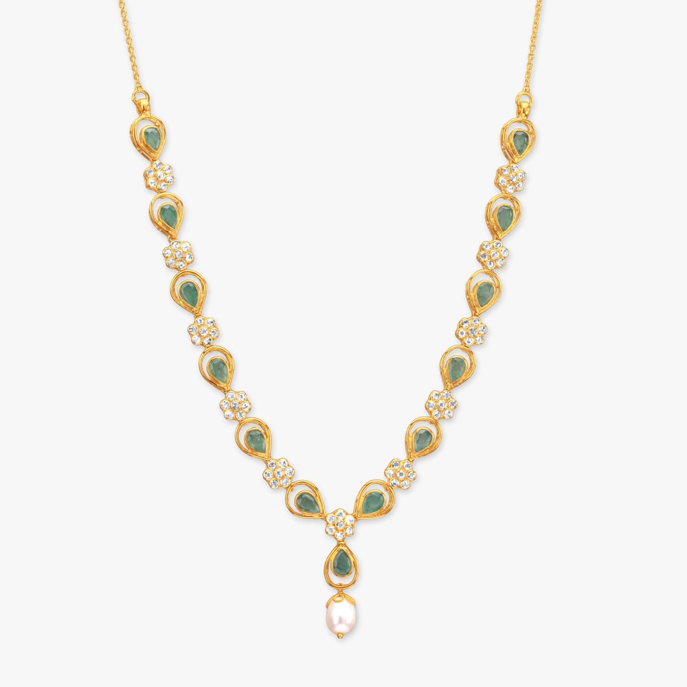 Floral Elegance Open Polki Necklace Set,,hi-res image number null