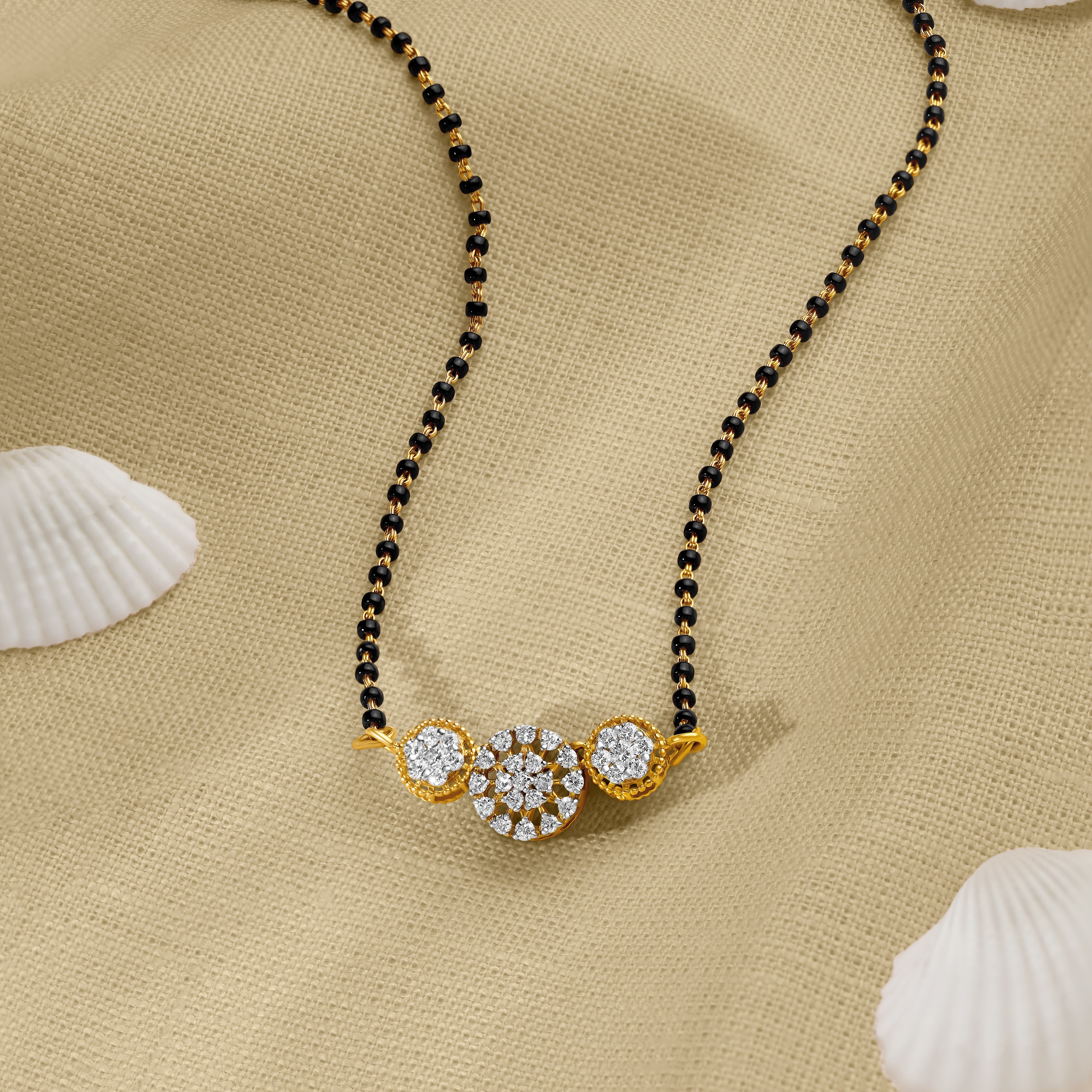Trio Spark Diamond Mangalsutra,,hi-res image number null
