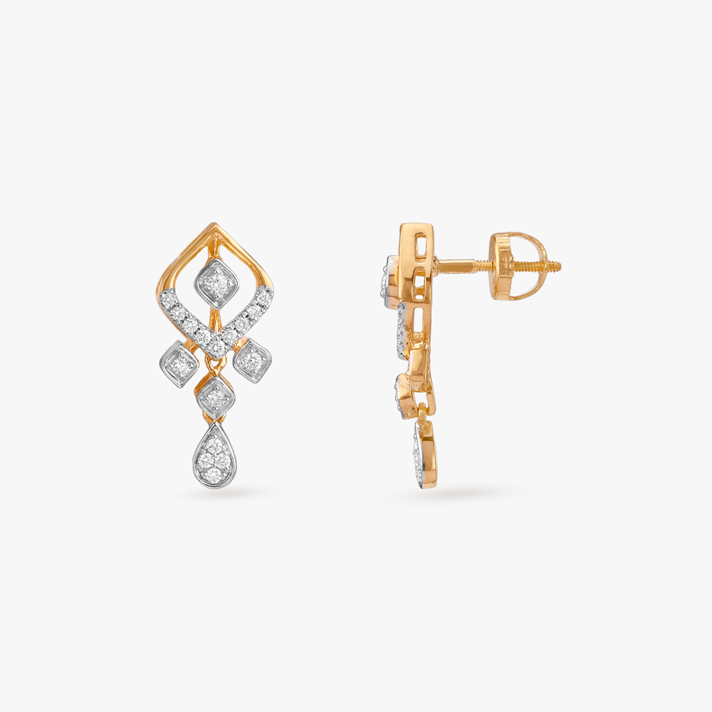 Glimmer Vibe Diamond Drop Earrings,,hi-res image number null