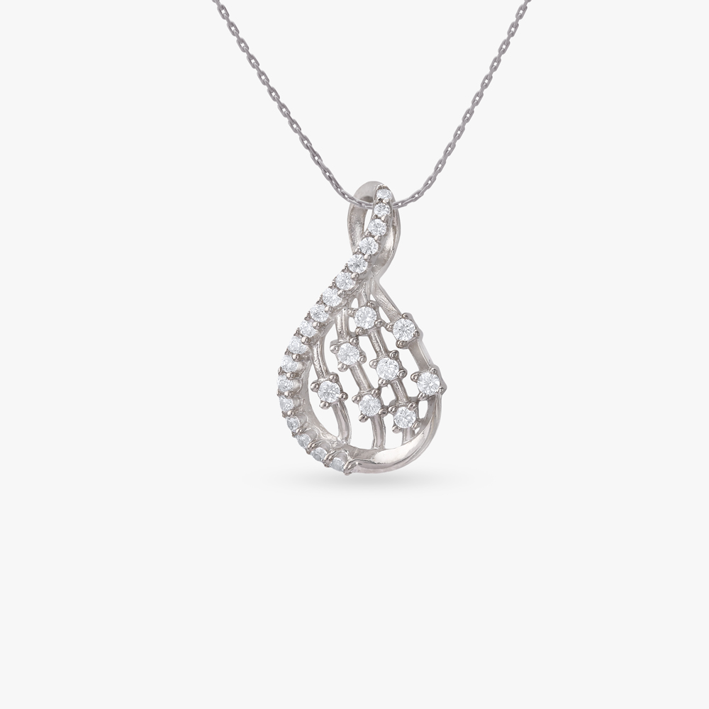 Raindrop Rhythm Silver Pendant and Earrings Set,,hi-res image number null