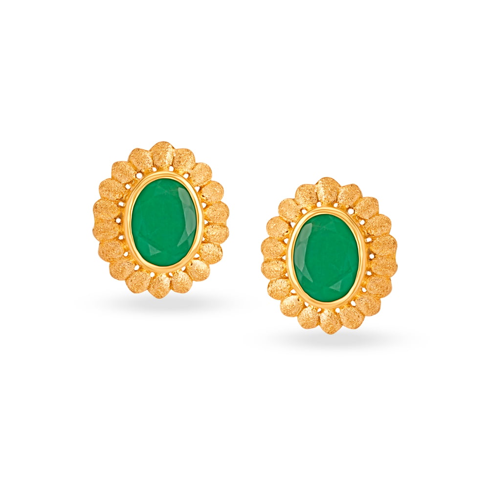Luxurious Emerald Stud Earrings,,hi-res image number null