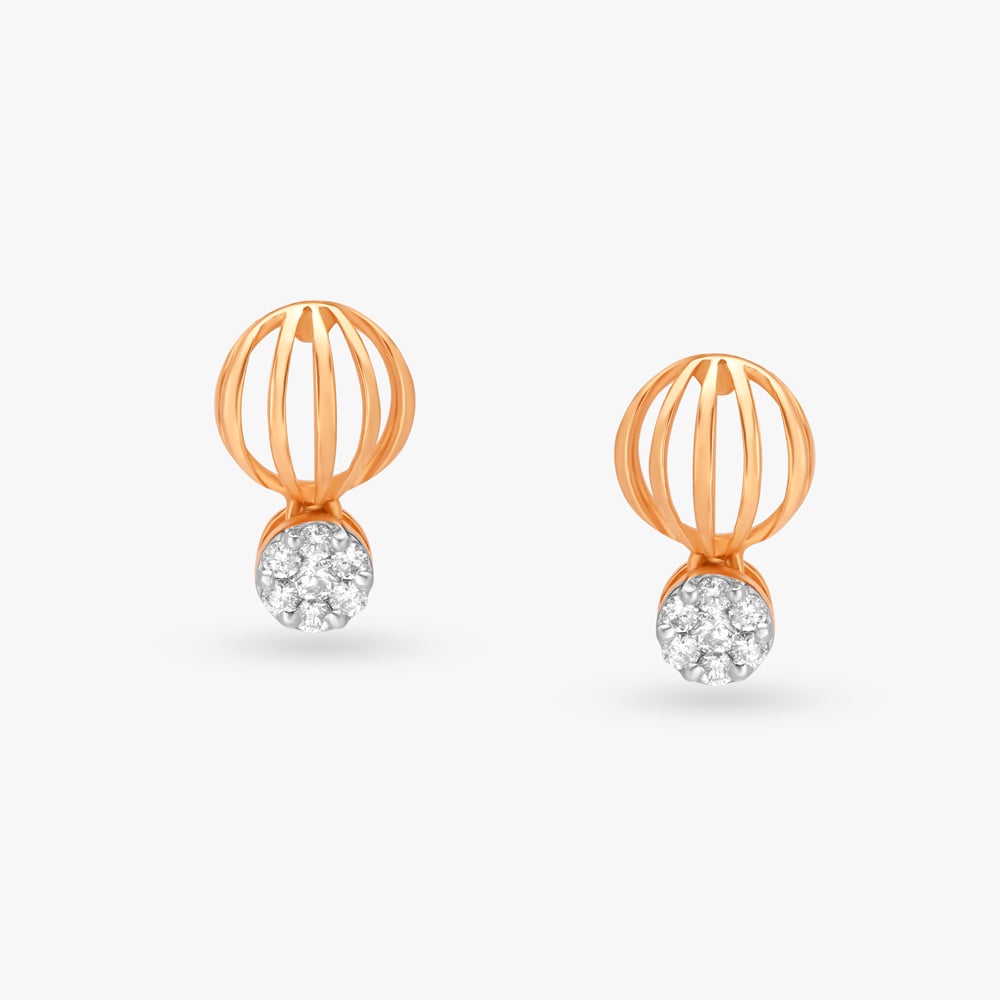 Subtle Glamour Diamond Drop Earrings