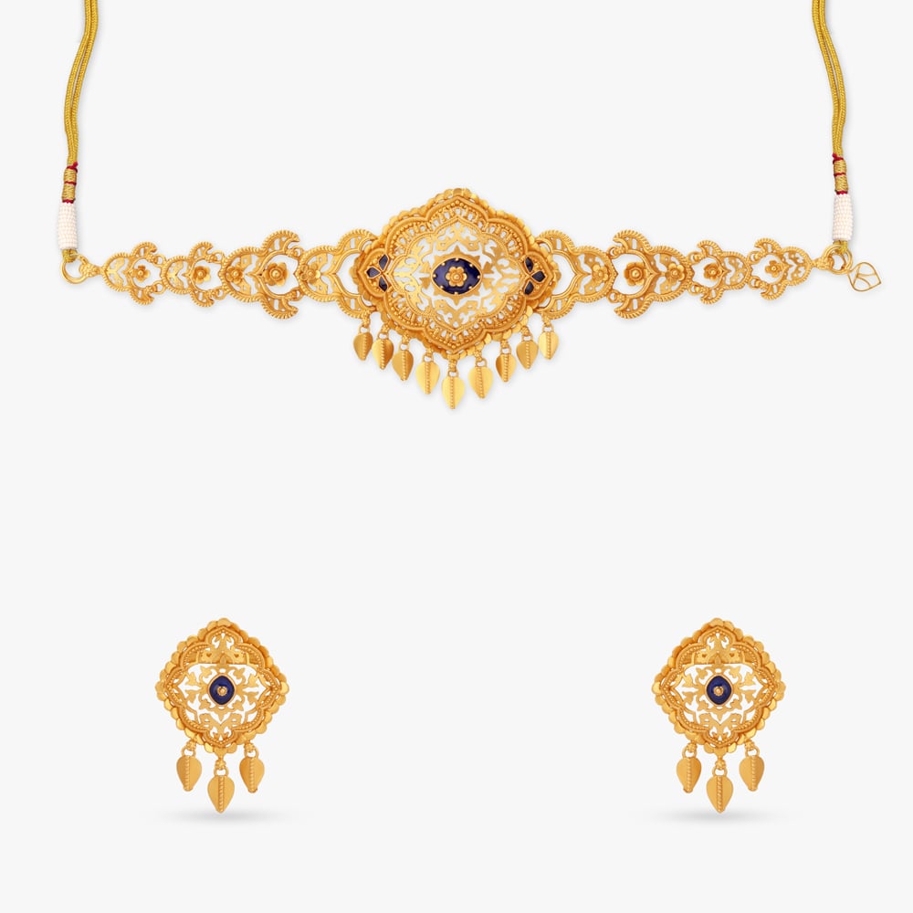 Solar Splendour Gold Necklace Set,,hi-res image number null