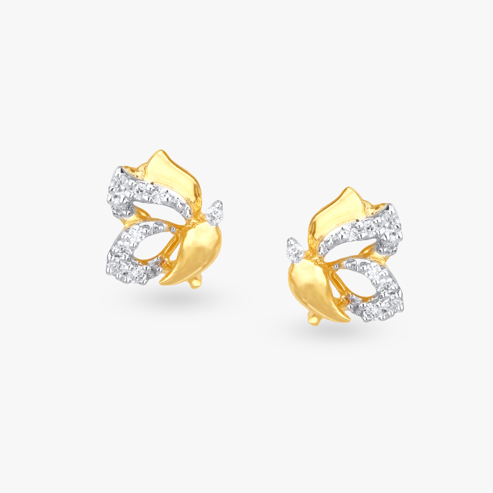 Butterfly Dreams Diamond Pendant and Earrings set for Kids,,hi-res image number null