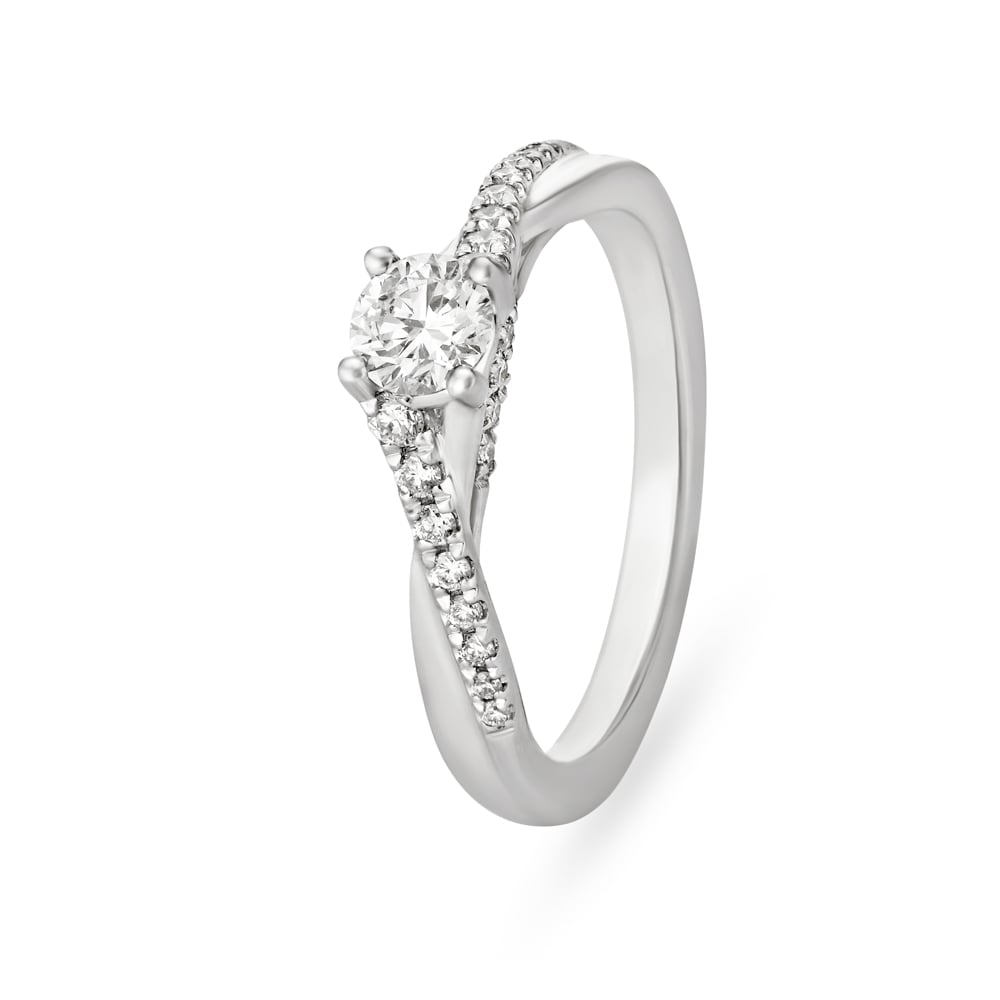 Majestic Solitaire Platinum Diamond Ring,,hi-res image number null