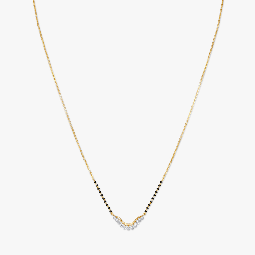 Elegant Wave Diamond Mangalsutra,,hi-res image number null