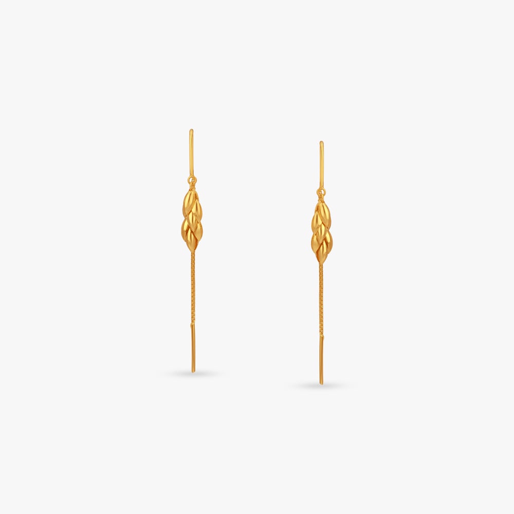 Gilded Grain Gold Hoop Earrings,,hi-res image number null