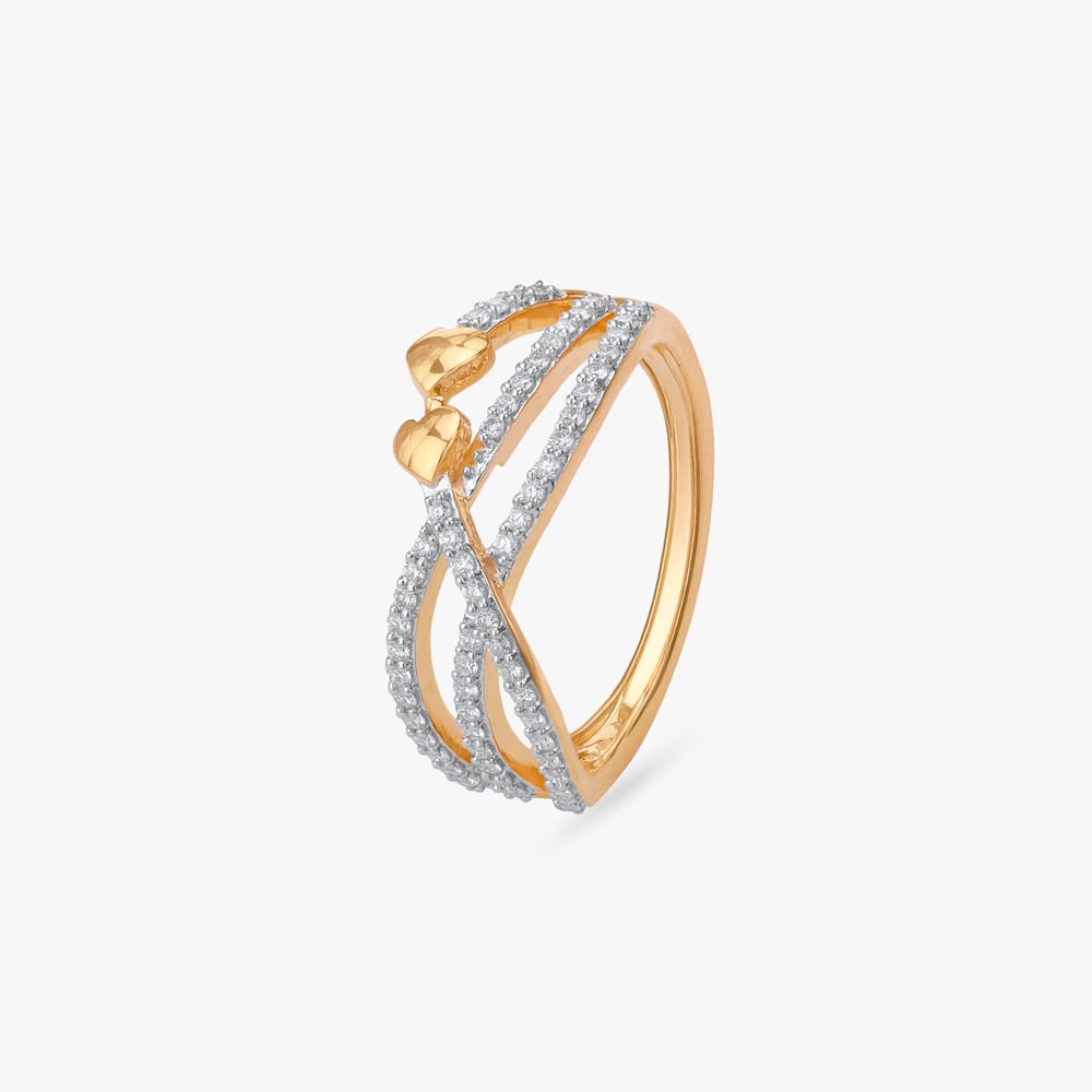 Eternal Hearts Diamond Finger Ring,,hi-res image number null