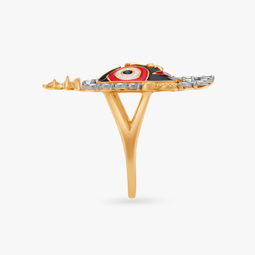 Vibrant Lord Jagannath Diamond Ring