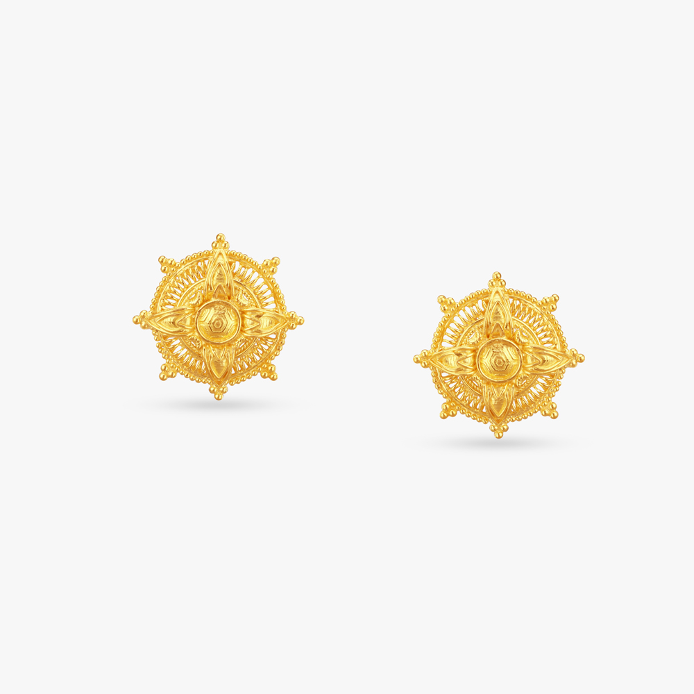 Starweave Gold Stud Earrings,,hi-res image number null